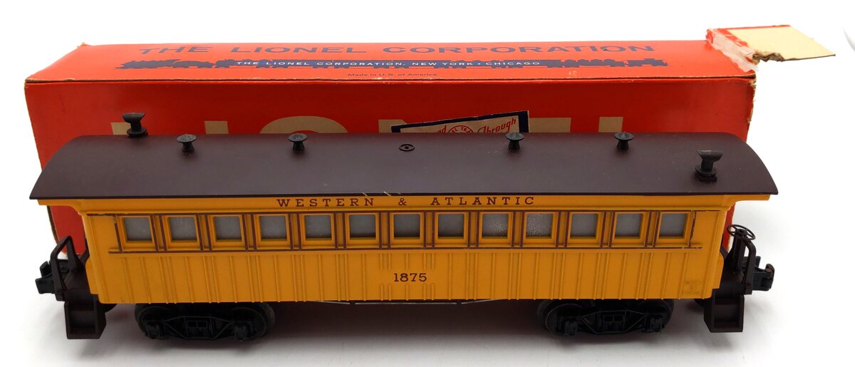 Lionel 1875 Vintage O Gauge Postwar Western & Atlantic Coach Car VG/Box