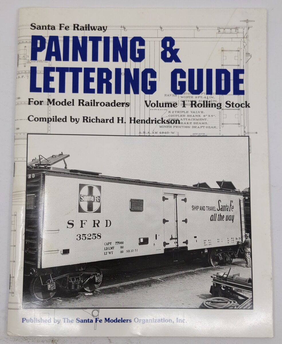 Santa Fe Railway Painting and Lettering Guide Vol.1 Paperback Book VG