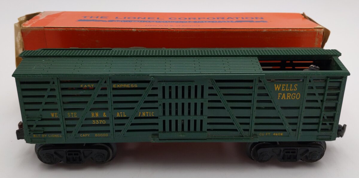 Lionel 3370 Vintage O Wells Fargo Operating Sheriff & Outlaw Car EX/Box