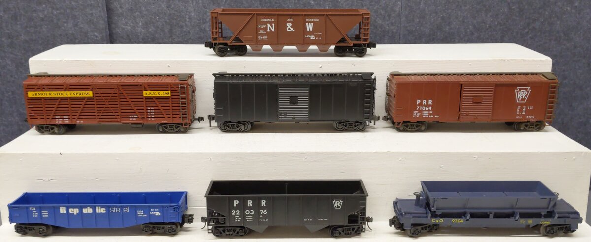 Lionel/Atlas/Other O Gauge Freight Cars #9304,9136,398,220376,9111,71064 [7] VG