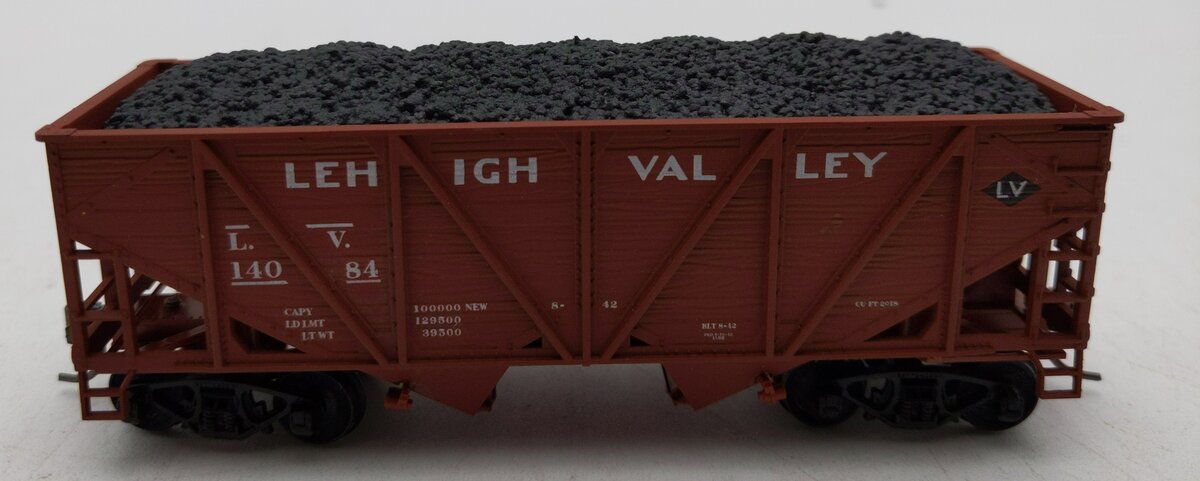 Accurail 92712 HO Scale Lehigh Valley Wood Side Twin Hopper EX/Box