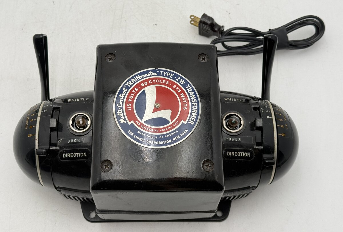 Lionel ZW Vintage O Trainmaster 275 Watt Transformer with Whistle VG