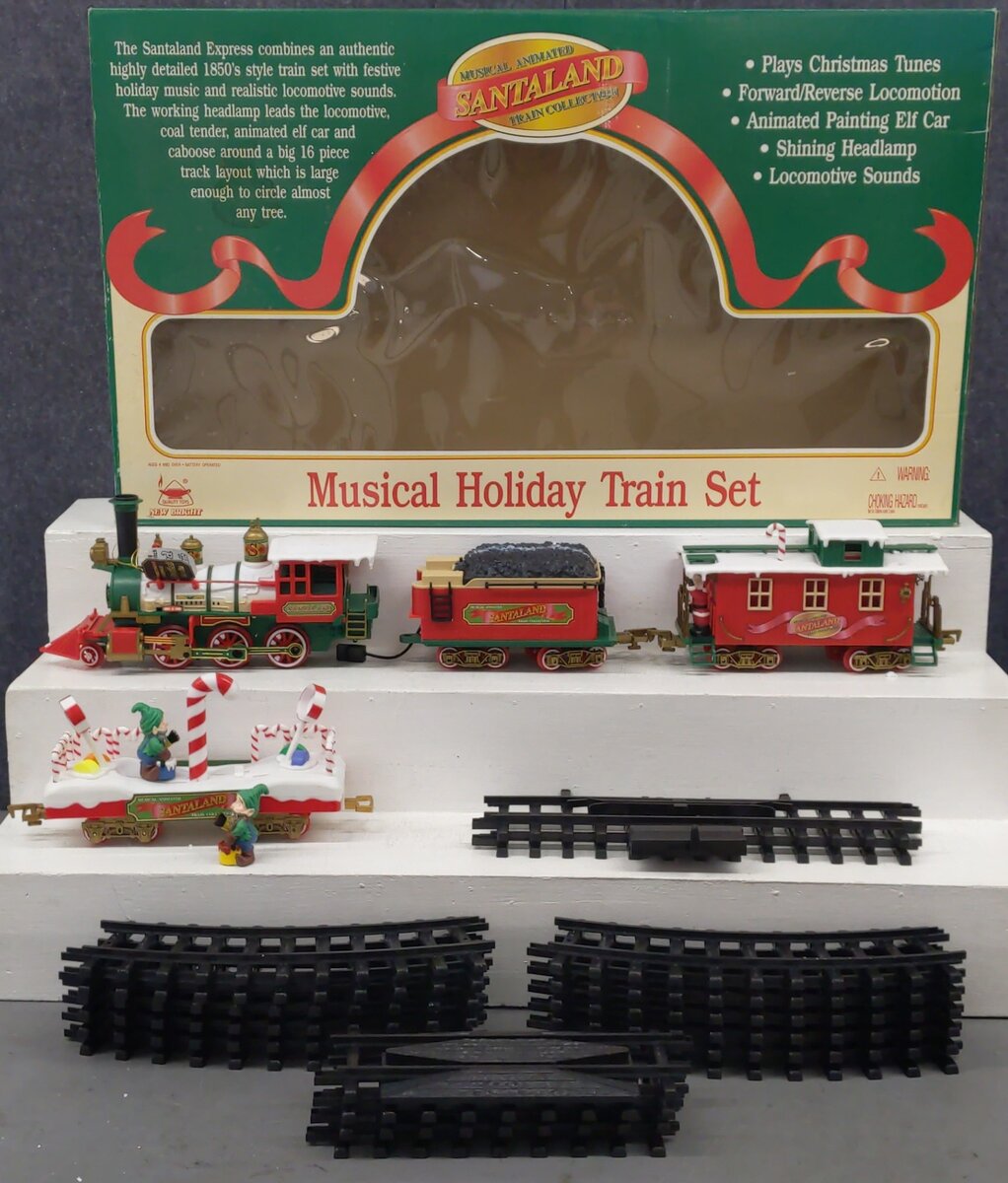 New Bright 1181WG Santaland Collection G Gauge Steam Train Set VG/Box