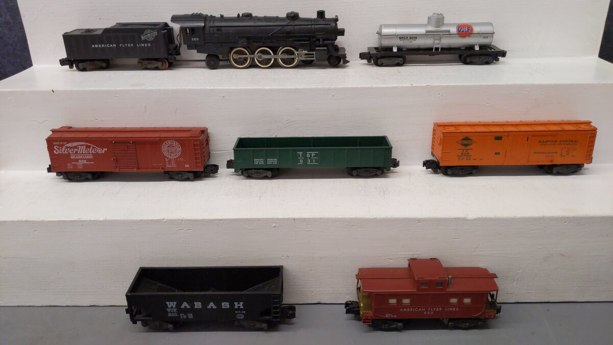 American Flyer K5423T Vintage S Mountaineer Freight: 283 942 925 940 923 931 930 VG/Box