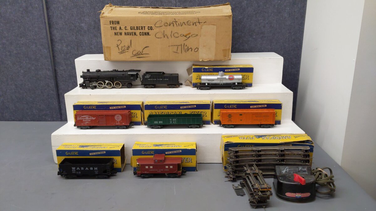 American Flyer K5423T Vintage S Mountaineer Freight: 283 942 925 940 923 931 930 VG/Box