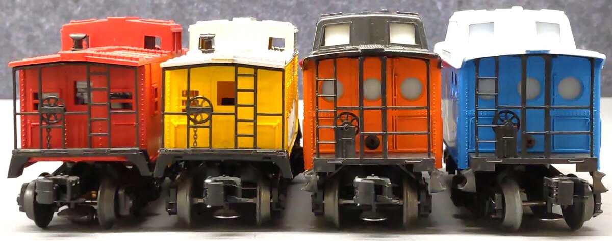 Lionel O Gauge Assorted Cabooses: 9180, 9161, 36825, C-9381 [4] VG
