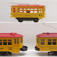 Lionel O Gauge Lionelville and Dinkyville Trolly Cars [3] VG