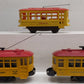 Lionel O Gauge Lionelville and Dinkyville Trolly Cars [3] VG