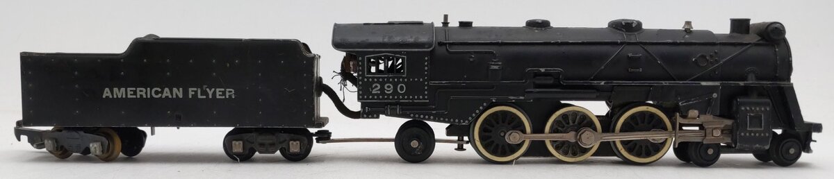 American Flyer 290 Vintage S 4-6-2 Die-Cast Steam Locomotive & Tender VG