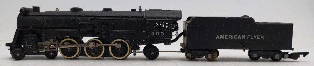 American Flyer 290 Vintage S 4-6-2 Die-Cast Steam Locomotive & Tender VG