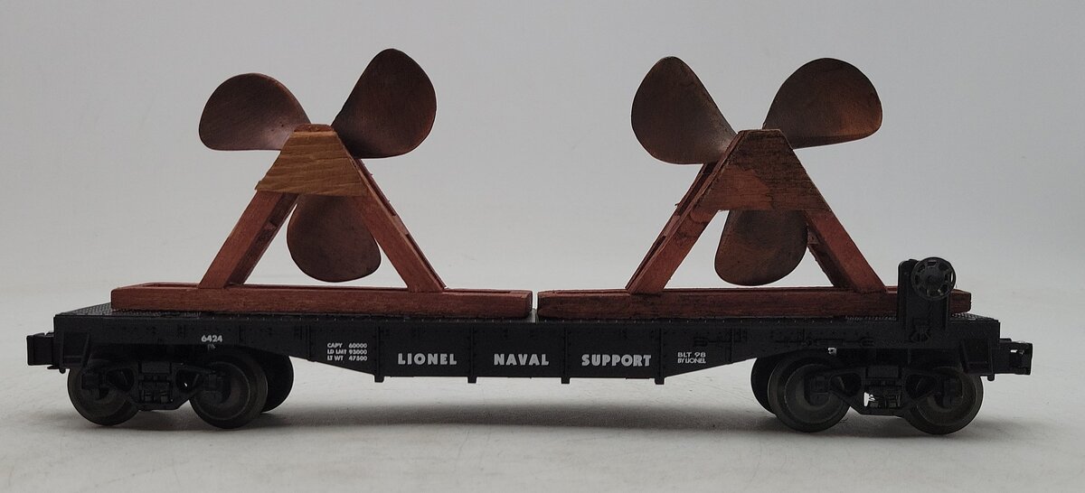 Lionel 6-36016 O Gauge Lionel Naval Support Flatcar w/ Propellers #6424 EX/Box