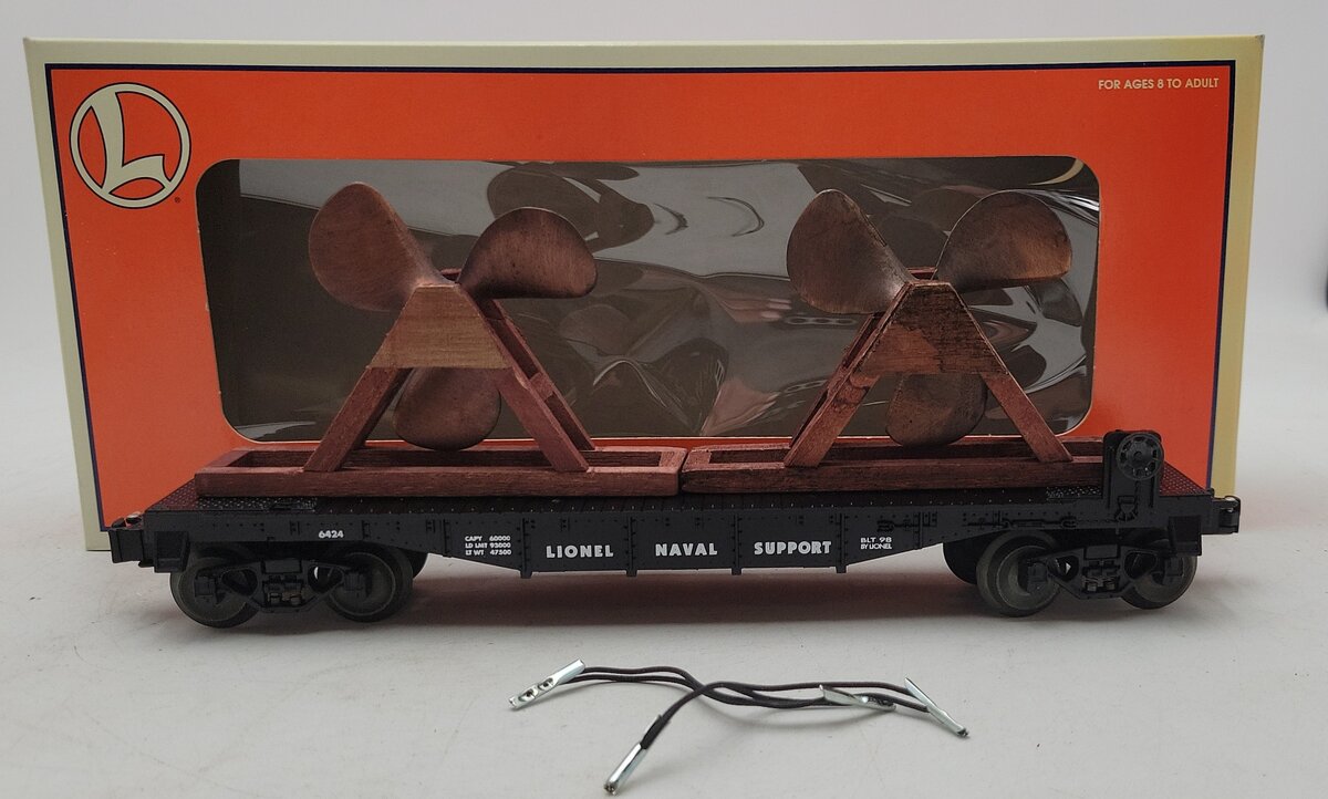 Lionel 6-36016 O Gauge Lionel Naval Support Flatcar w/ Propellers #6424 EX/Box