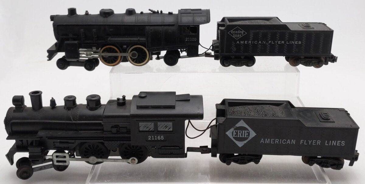 American Flyer Vintage S Gauge Steam Locomotives & tenders #21100,21165 [2] VG