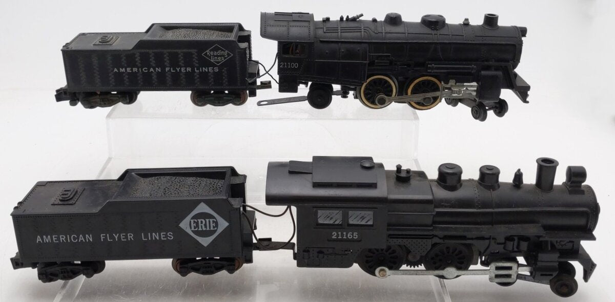 American Flyer Vintage S Gauge Steam Locomotives & tenders #21100,21165 [2] VG