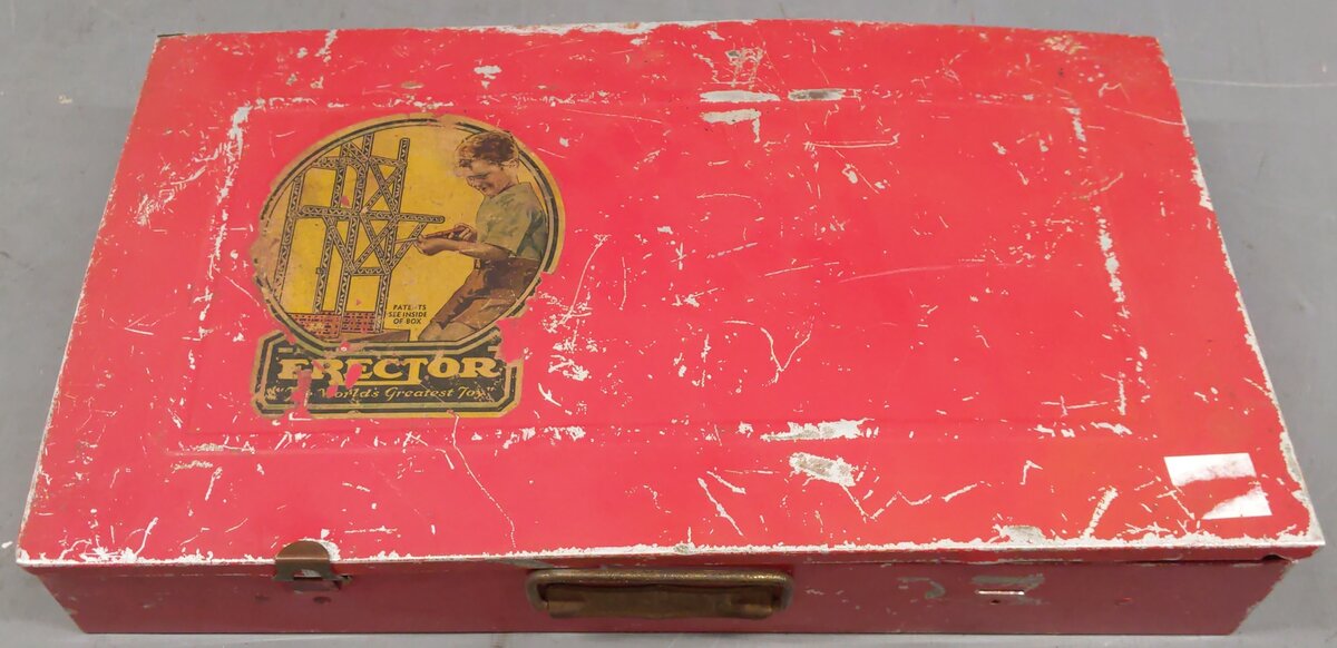 Erector 7 1/2 Vintage Reversing Electric Engine Boiler Parts Toy Set/Box