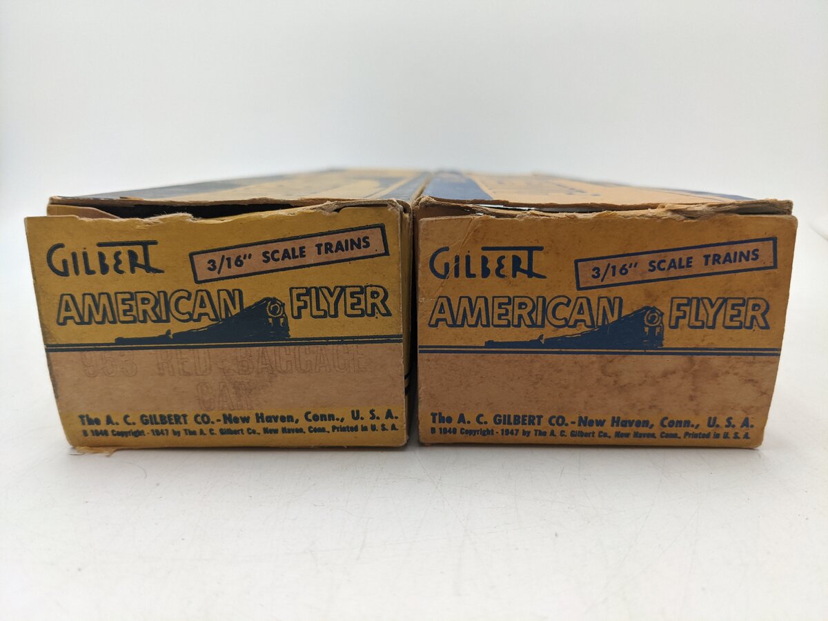 American Flyer S Vintage Passenger Cars 654 & 953 [2] VG/Box