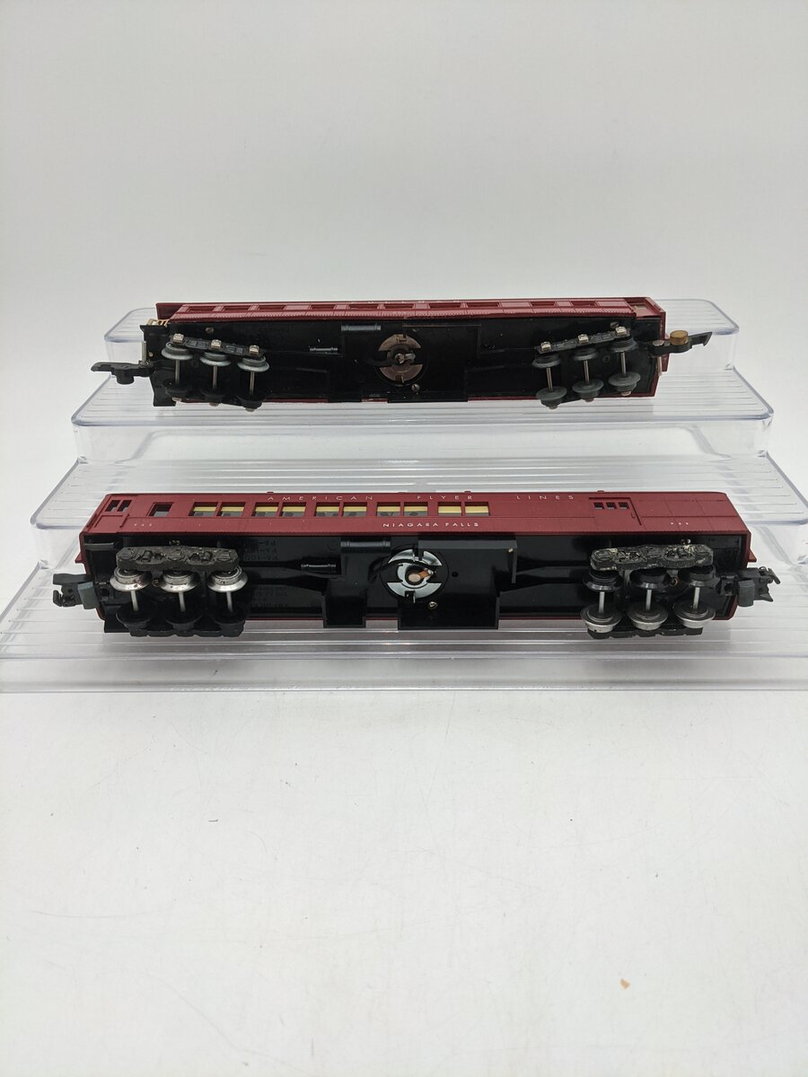 American Flyer S Vintage Passenger Cars 654 & 953 [2] VG/Box