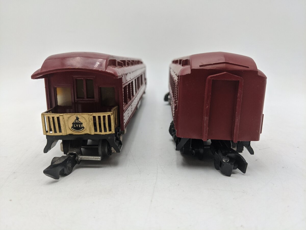 American Flyer S Vintage Passenger Cars 654 & 953 [2] VG/Box
