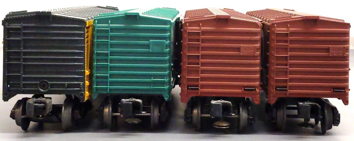 Lionel O Gauge Assorted Boxcars: 9214, 9230, 16238, 19828 [4] VG