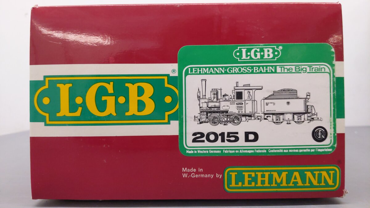 LGB 2015D G Insterburg Steam Locomotive & Tender #992015 VG/Box