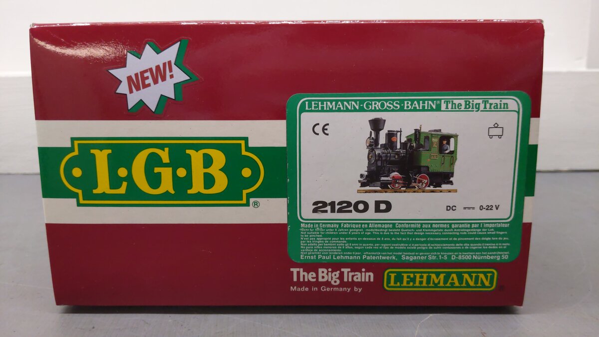 LGB 2120D G Scale Stainz 0-4-0 Steam Locomotive #2774 EX/Box