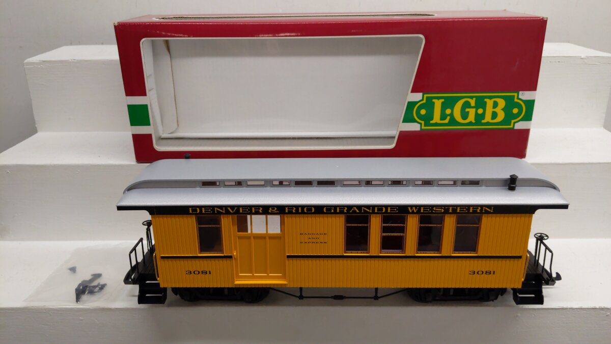 LGB 3081 G Scale Denver & Rio Grande Western Combine Passenger Car EX/Box