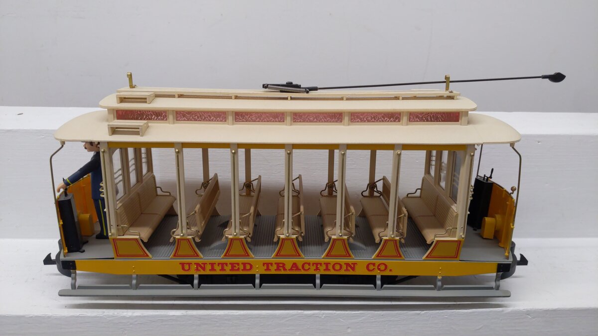 Bachmann 93938 G Scale United Traction Co Motorized Open Street Car EX/Box