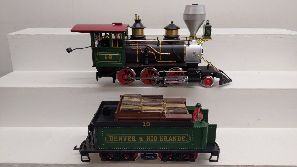 LGB 21181 Denver and Rio Grande 2-6-0 Mogul Steam Locomive & Tender #19 VG/Box