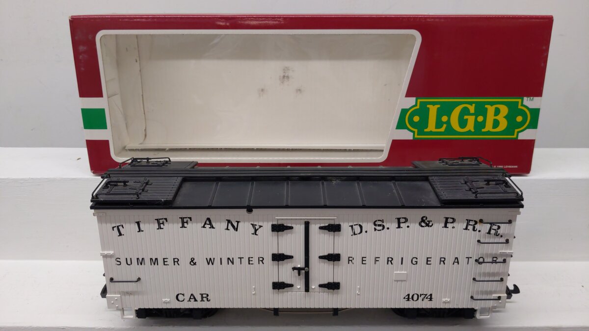 LGB 4074-B02 G Scale Denver, South Park and Pacific Reefer Car VG/Box