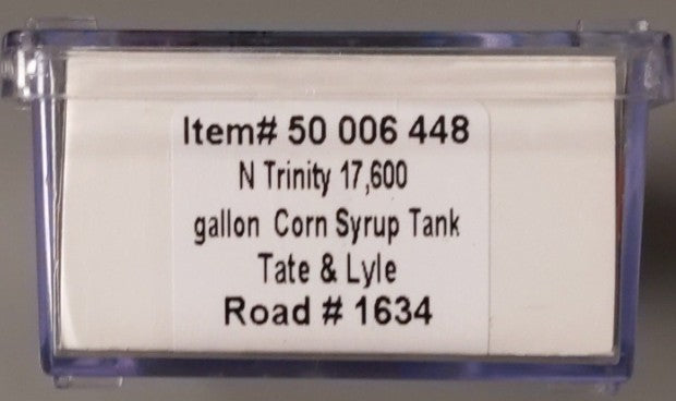 Atlas 50006448 N Tate & Lyle 17,600 Gallon Tank Car #1634
