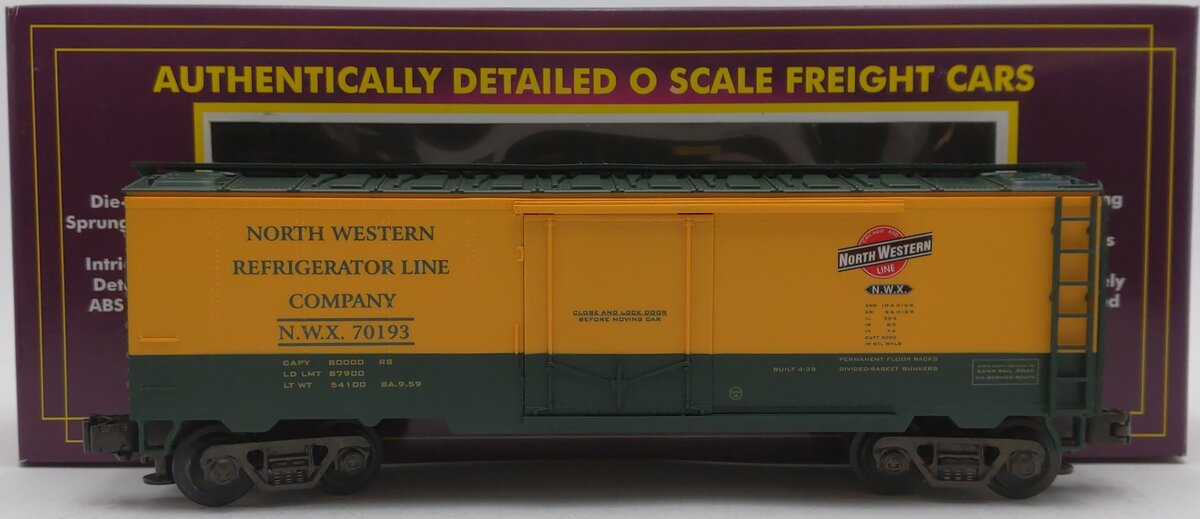 MTH 20-9403 O Gauge Chicago & North Western Refrigerator Car #70193 LN/Box
