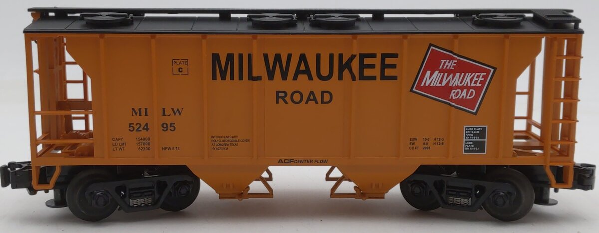 MTH 20-97109 O Gauge Milwaukee Road PS-2 Hopper Car #52495 NIB