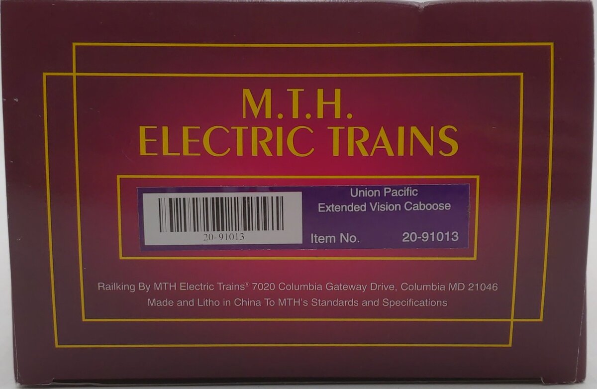 MTH 20-91013 O Gauge Union Pacific Extended Vision Caboose #25461 NIB