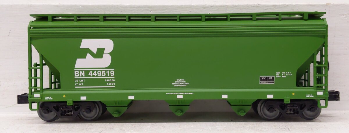 Lionel 3-18084 O Gauge Burlington Northern 3-Bay Covered Hopper #449519 LN/Box