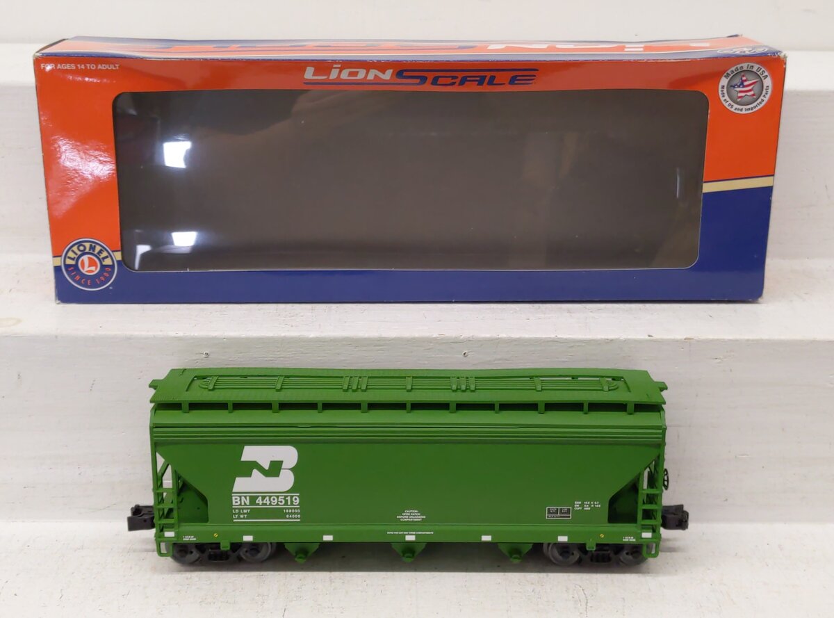 Lionel 3-18084 O Gauge Burlington Northern 3-Bay Covered Hopper #449519 LN/Box