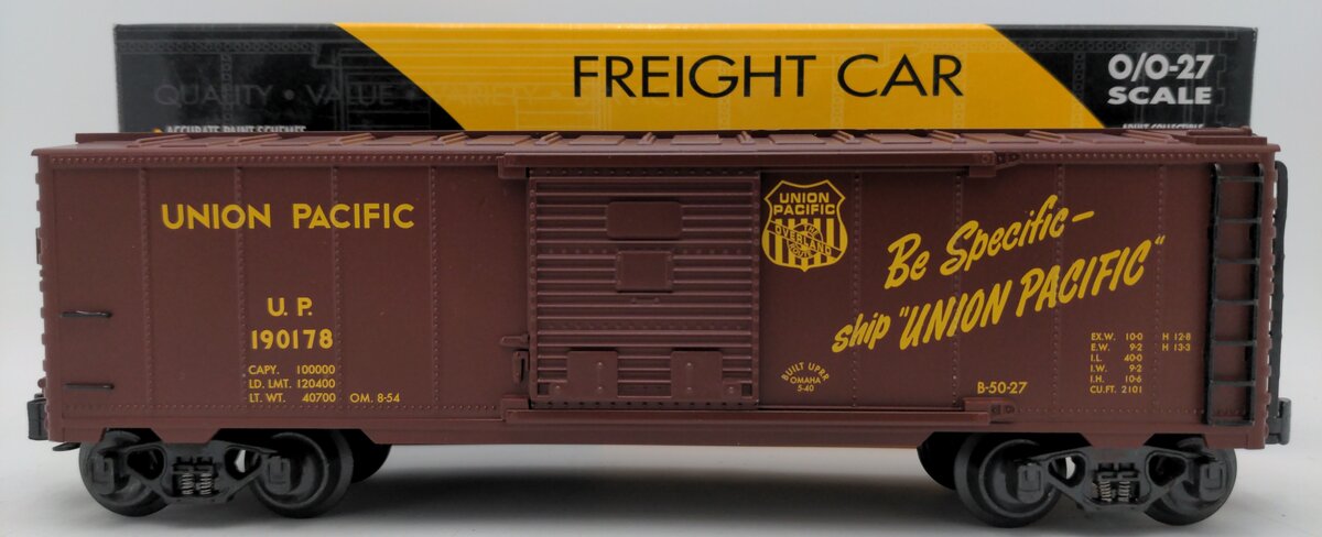 K-Line K641-21154 O Union Pacific Be Specific Boxcar #190178 EX/Box