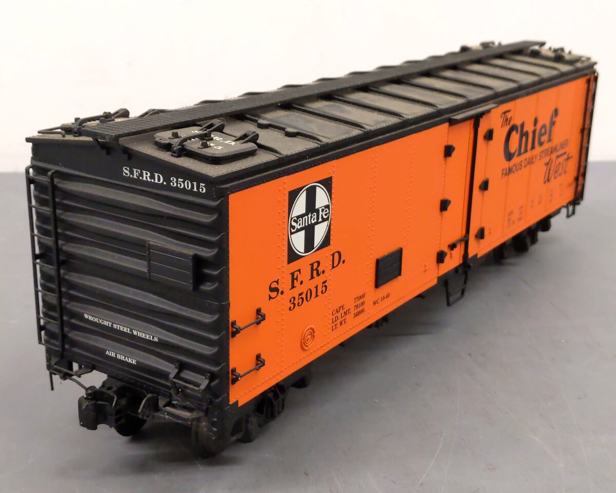 USA Trains 16500 G Atchison, Topeka & Santa Fe "Chief" 40' Reefer Car #457171 EX/Box