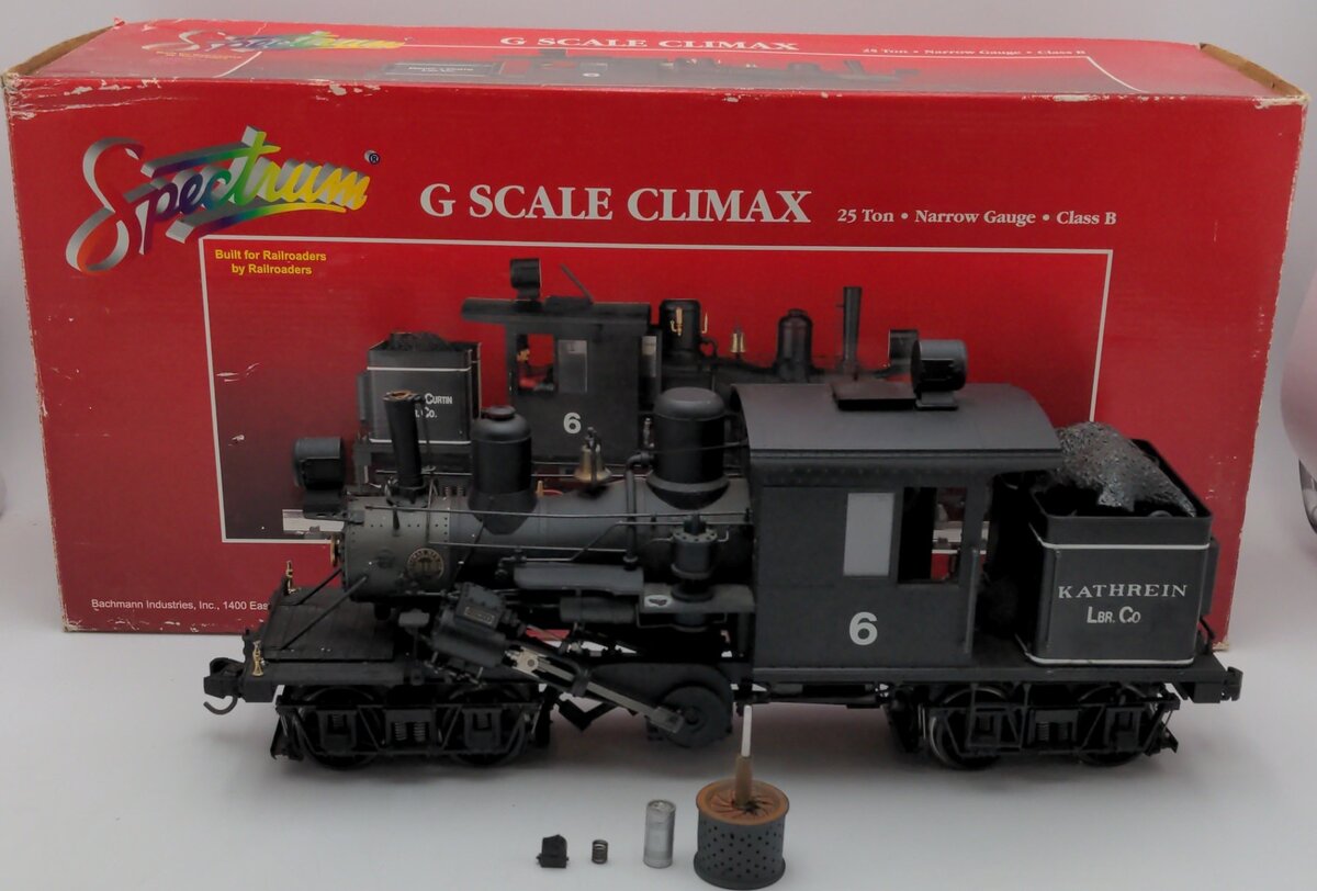Bachmann 81180 G Pardee & Curtin Lumber Climax Steam Locomotive #6 VG/Box