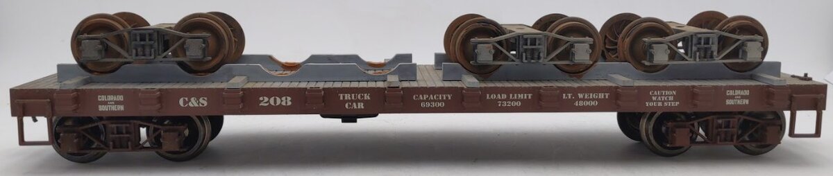 USA Trains R1897 G Colorado and Southern Brown Truck Car #208 (Metal Wheels)/Box