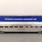 USA Trains 31013 G "California Zephyr" Corrugated Aluminum Diner (Metal Wheels) LN/Box