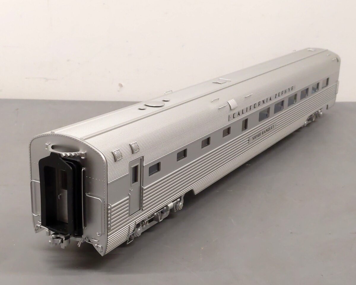 USA Trains 31013 G "California Zephyr" Corrugated Aluminum Diner (Metal Wheels) LN/Box