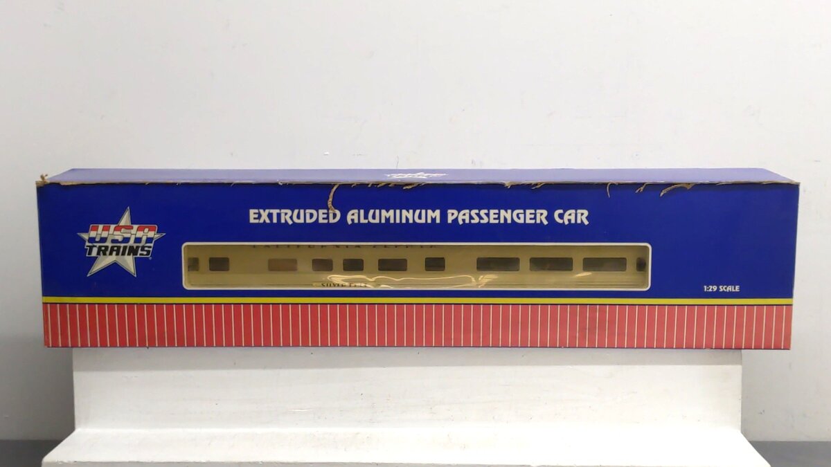 USA Trains 31016 G "California Zephyr" Corrugated Aluminum Vista Dome Lighted #1 LN/Box