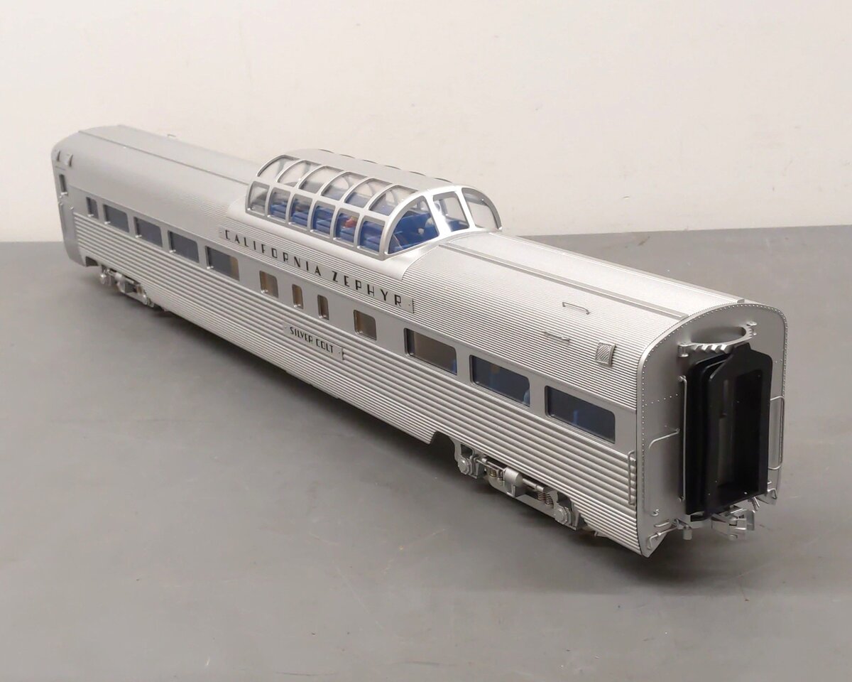 USA Trains 31016 G "California Zephyr" Corrugated Aluminum Vista Dome Lighted #1 LN/Box