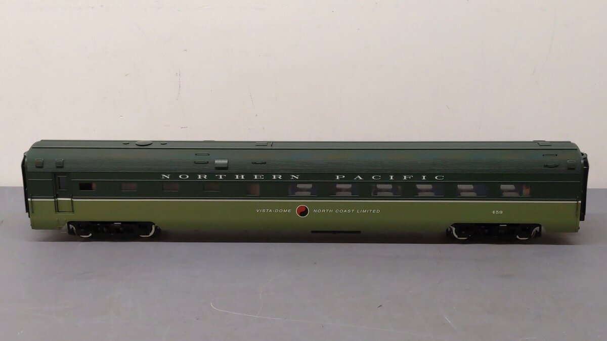 USA Trains 31083 G Northern Pacific Aluminum Dining Car with Metal Wheels #459 LN