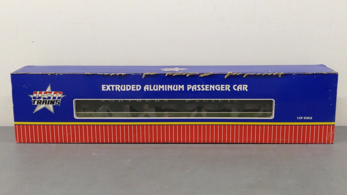 USA Trains 31083 G Northern Pacific Aluminum Dining Car with Metal Wheels #459 LN