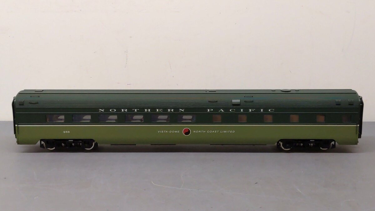 USA Trains 31083 G Northern Pacific Aluminum Dining Car with Metal Wheels #459 LN