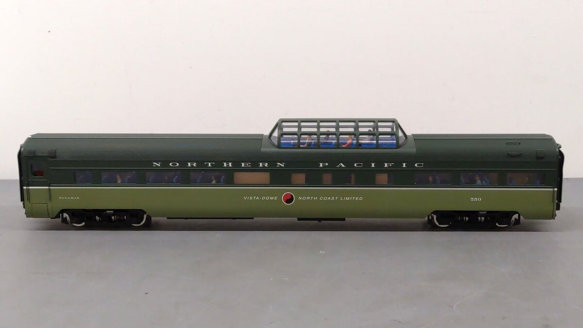 USA Trains 31086 G Northern Pacific Aluminum "North Coast Limited" Vista Dome LN/Box