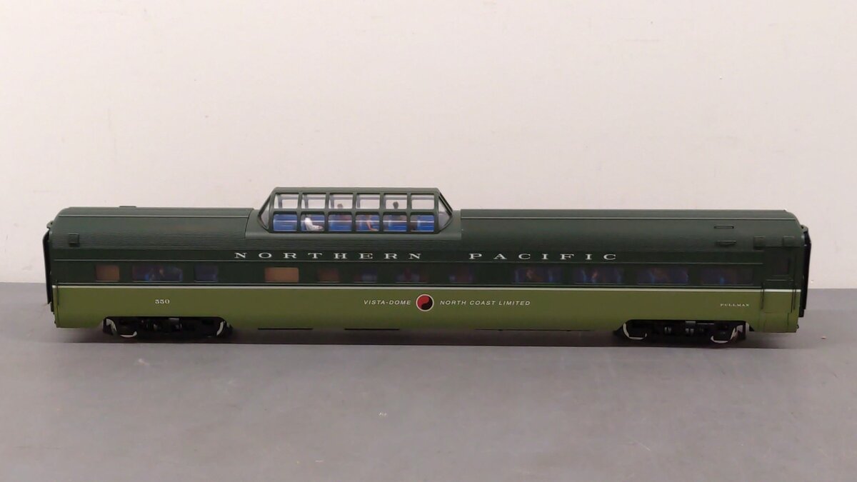 USA Trains 31086 G Northern Pacific Aluminum "North Coast Limited" Vista Dome LN/Box
