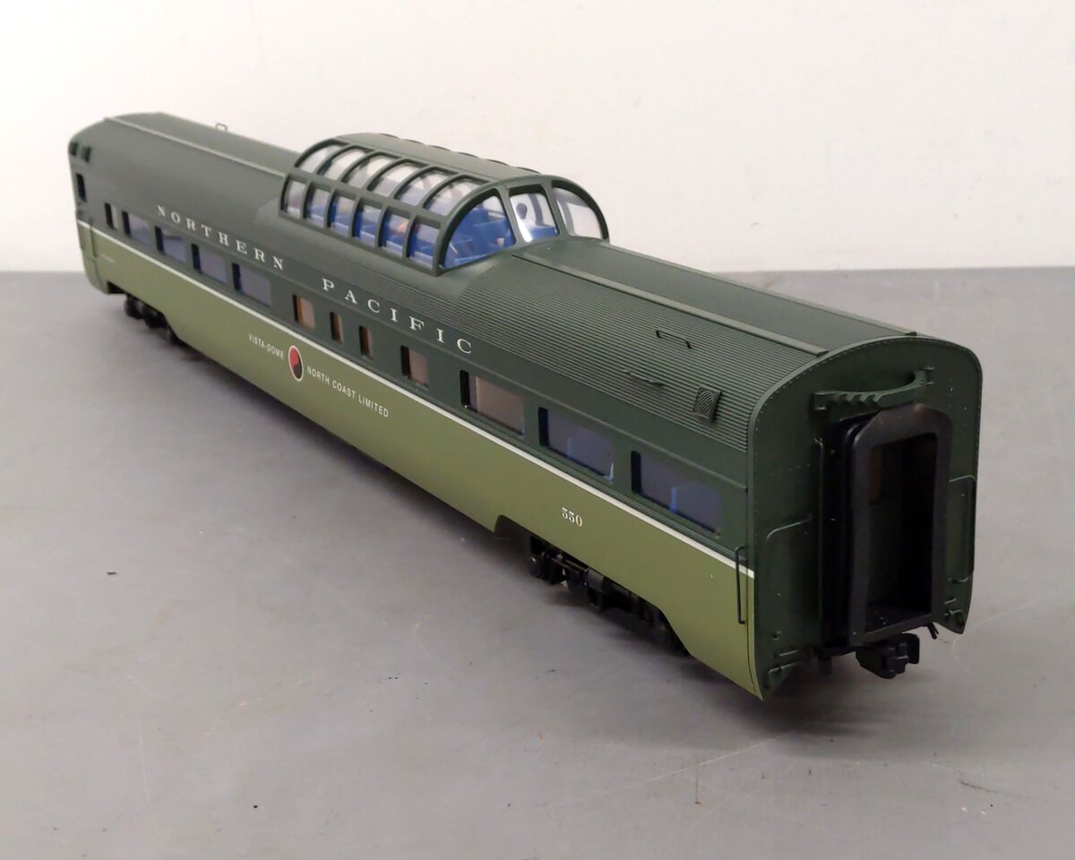 USA Trains 31086 G Northern Pacific Aluminum "North Coast Limited" Vista Dome LN/Box