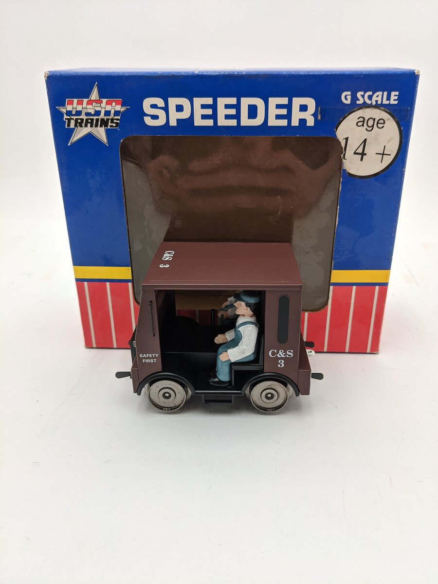 USA Trains 22662 G Colorado & Southern Speeder Track Inspection Car #3 EX/Box